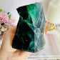 Absolutely Stunning Large Chunky 1.82KG Green Fluorite Gold Plated Book Ends