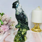 Large Chunky Jade Carved Parrot 20.5cm 770g