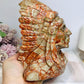 Large Red Vein Jasper Carved American Indian Chief 17cm 1.65KG