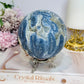 Rare Natural Large Blue Coral Fossil Sphere 732g