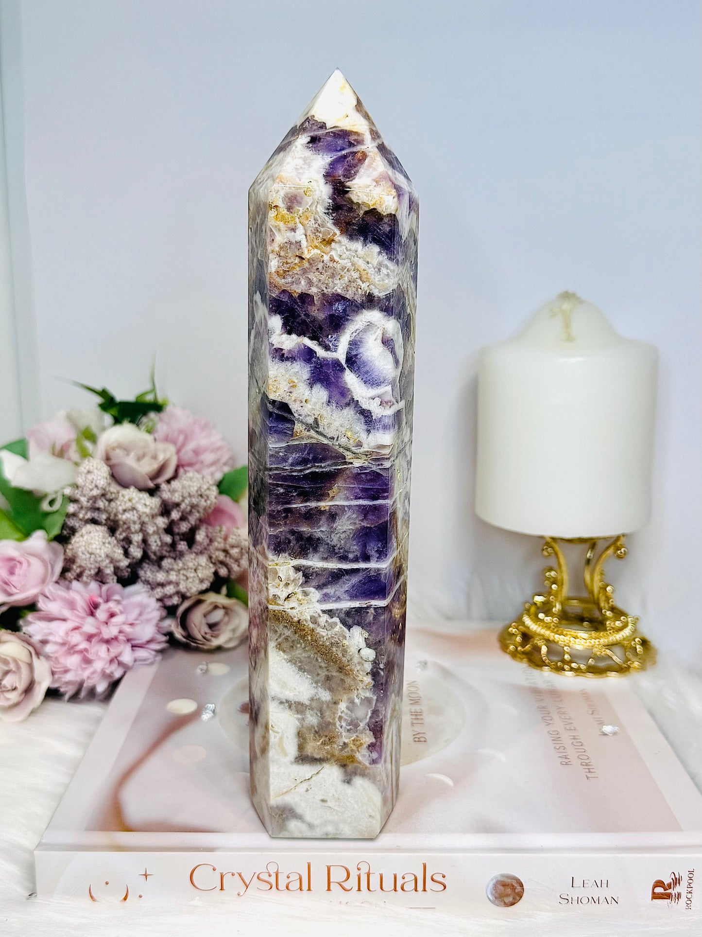 Large Dream | Chevron Amethyst Tower 22.5cm 951g