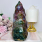 Huge High Grade Ocean Jasper Carved Flame 18cm 1.3KG