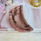 Chunky Large Rhodonite Carved Moon Bowl 12cm 559grams