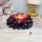 Chunky Large Resin Amethyst Candle Holder