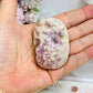 Pink Amethyst Druzy Palm Stone (stand is display only)