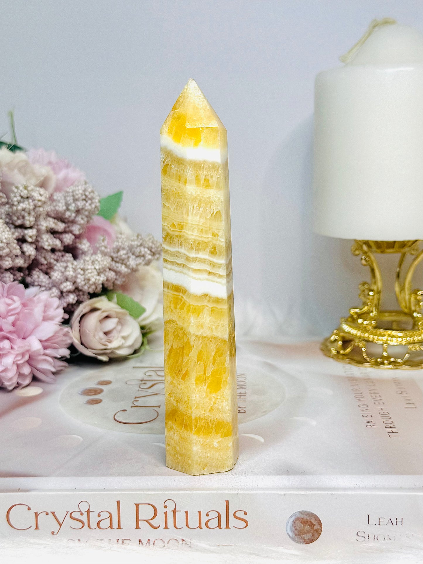 Orange Calcite Tower 12.5cm