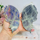 Large Labradorite Butterfly Wings With Purple Flash 21cm Tall