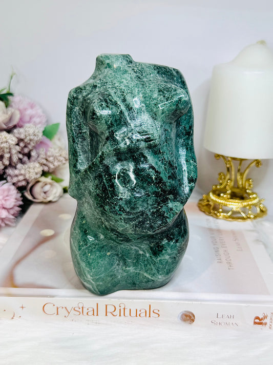 Large Green Jade Pregnant Woman Carving 15cm 1.21KG