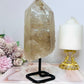 Large Natural Lemurian Smokey Quartz Tower | Freeform on Stand 21cm 1.01KG