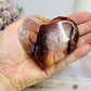 High Grade Fire Quartz Heart On Stand