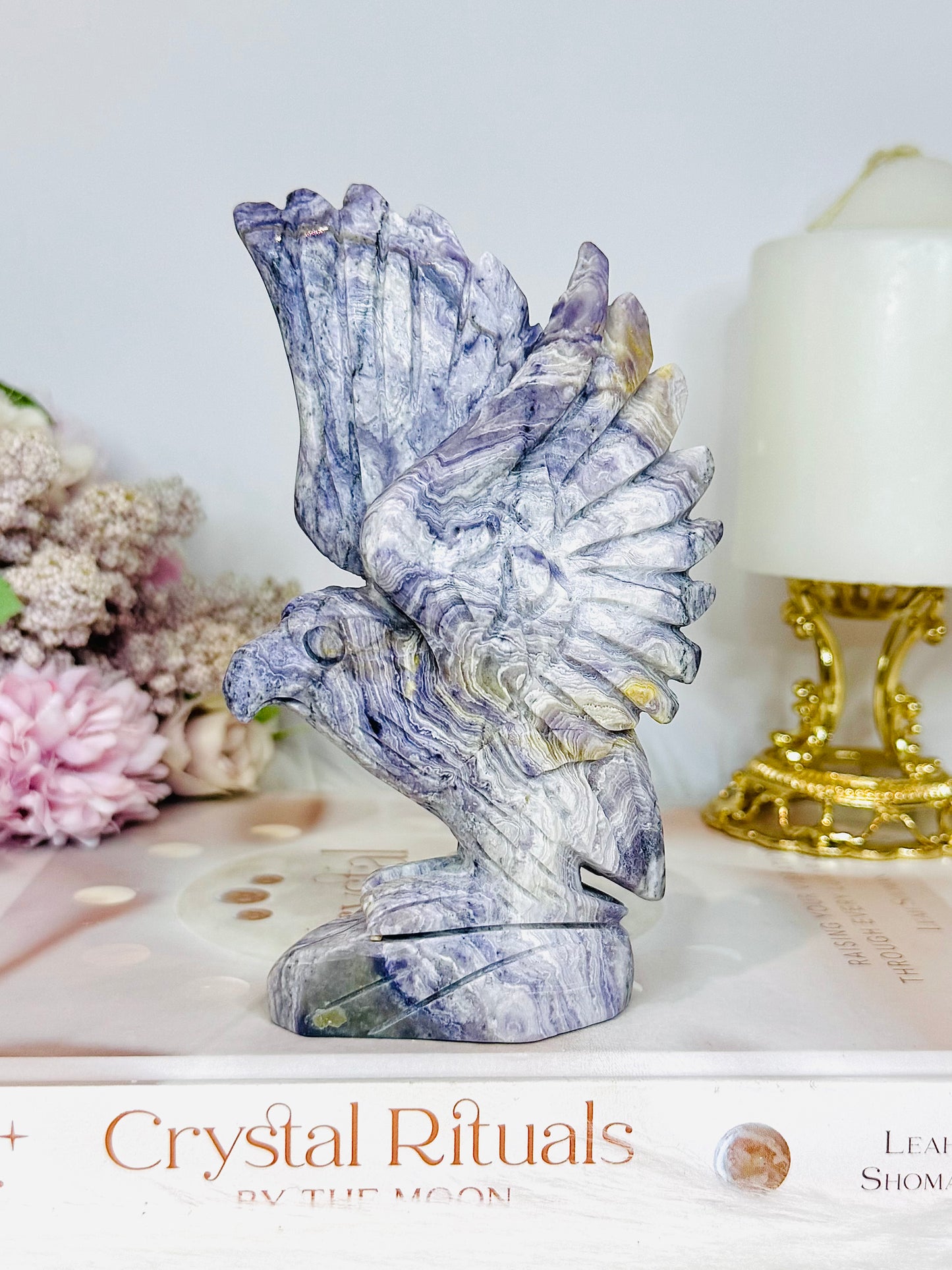 Tiffany Stone Carved Eagle | Bird 13cm