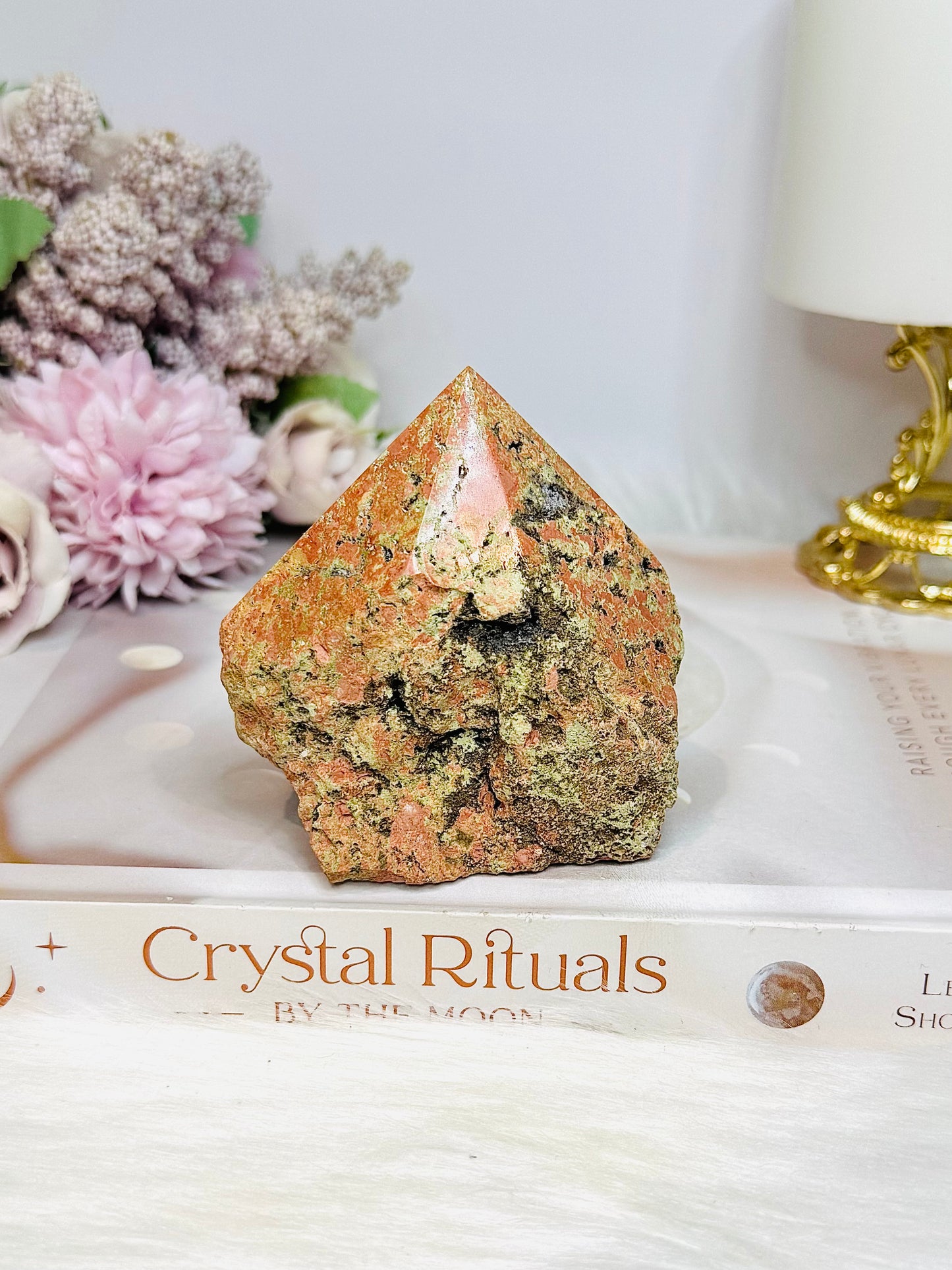 Unakite Top Polished Point 244g
