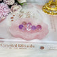 Rose Quartz Carved. Chunky Shell with Mini Amethyst Spheres 9cm