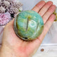 Druzy Sky Blue Quartz Sphere with Imperfections (chip) on Stand 360g