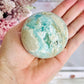 Beautiful Natural Blue Caribbean Calcite Sphere On Stand 304grams