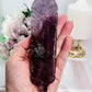 Absolutely Incredible Large 15.5cm Fluorite Carved Feather with Rainbows ~ Just Gorgeous