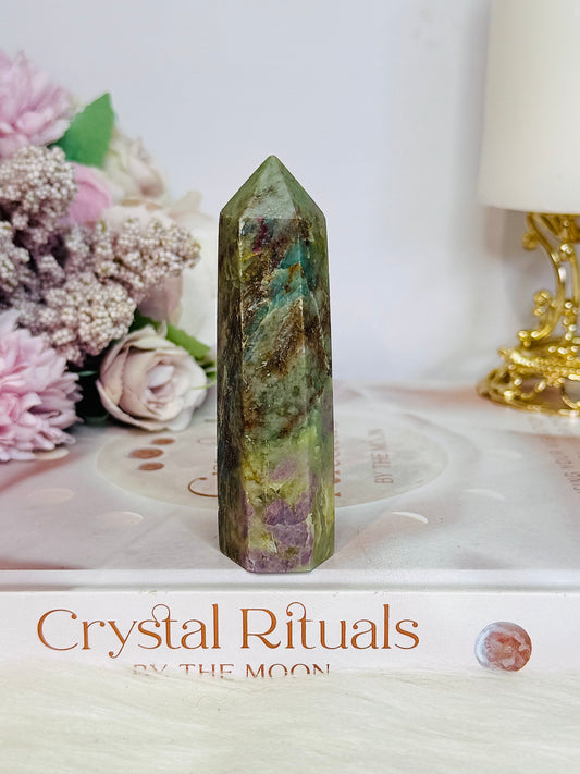 Beautiful Ruby in Kyanite Tower 9cm