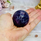 High Grade Fluorite Sphere with Rainbows 145g