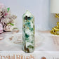 Moss Agate Druzy Tower 8.5cm