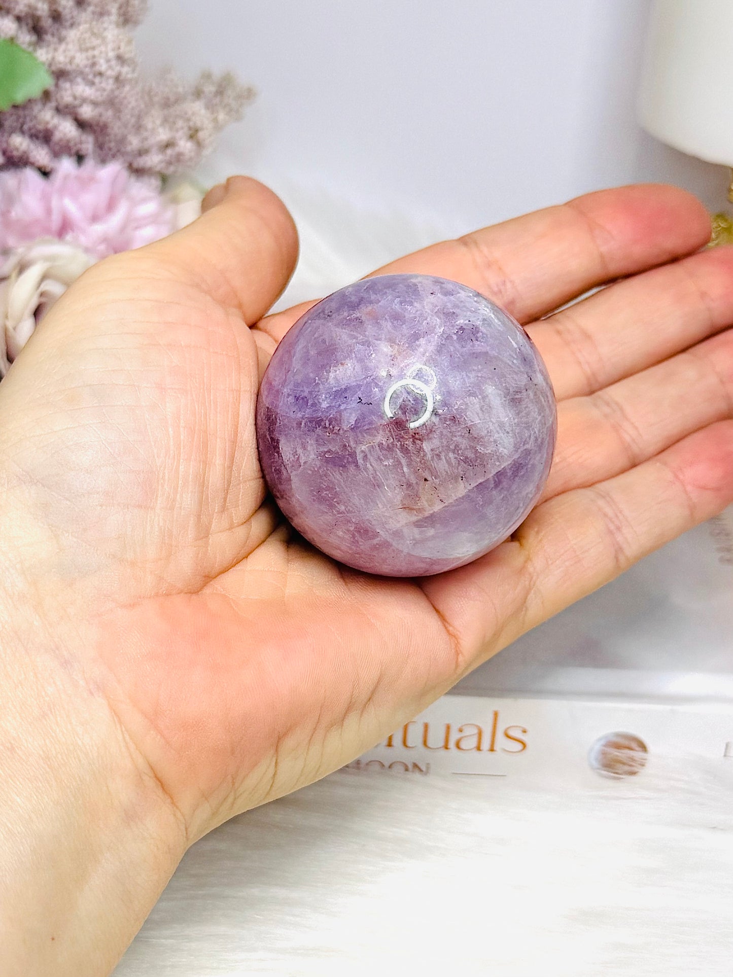 Kunzite Sphere On Stand 153g