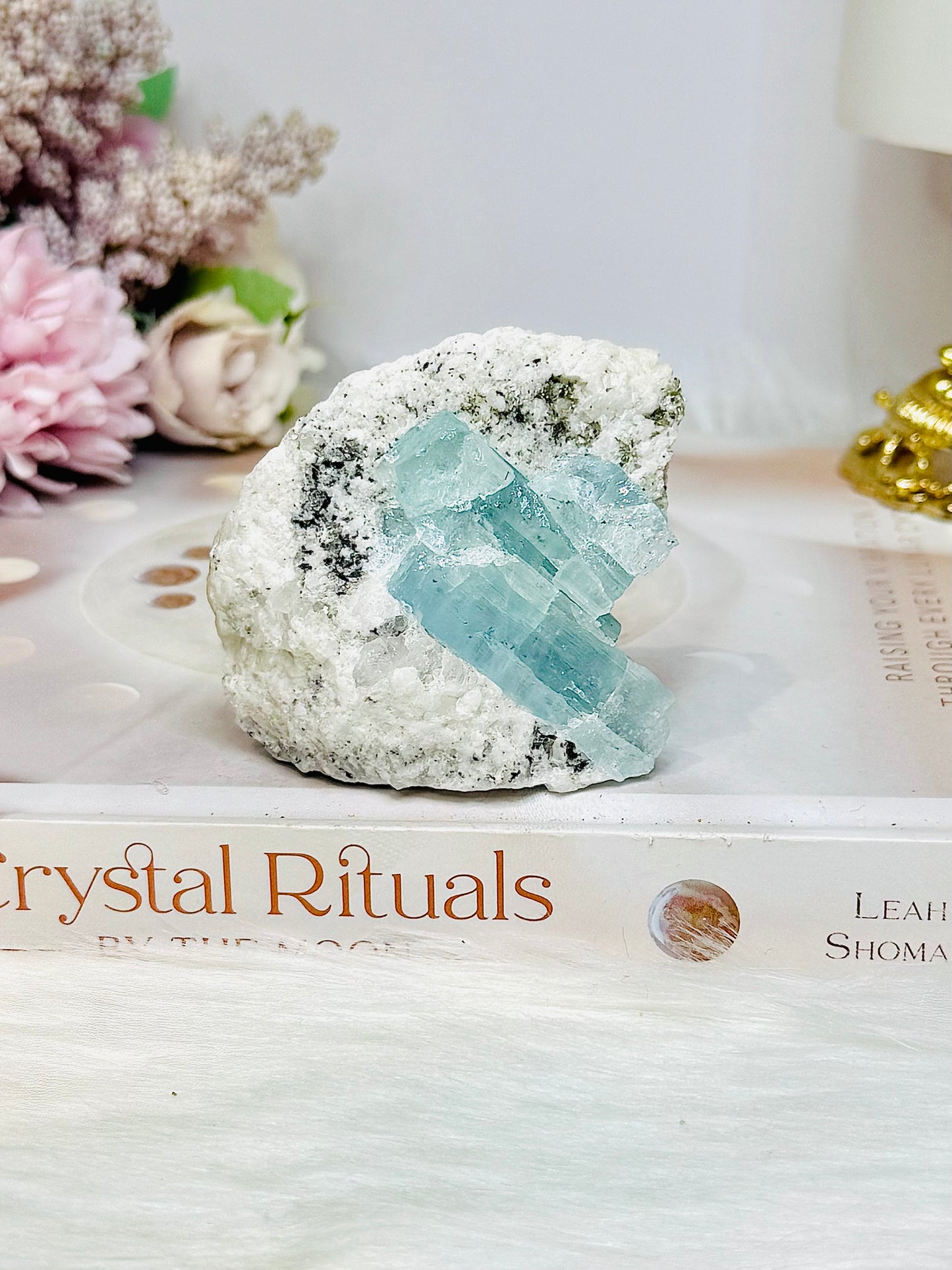 Natural Aquamarine On Matrix Specimen 145g