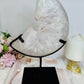Huge Amethyst Carved Druzy Moon On Custom Stand 2.2KG 28cm (Inc stand)