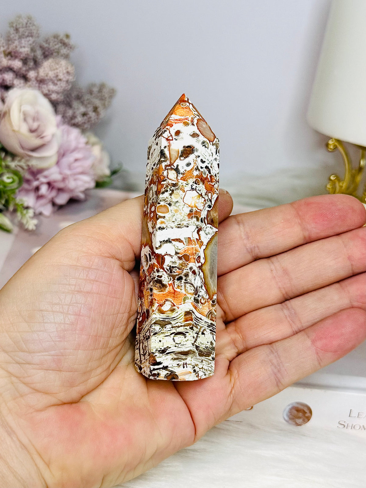 Money Agate Tower 9.5cm