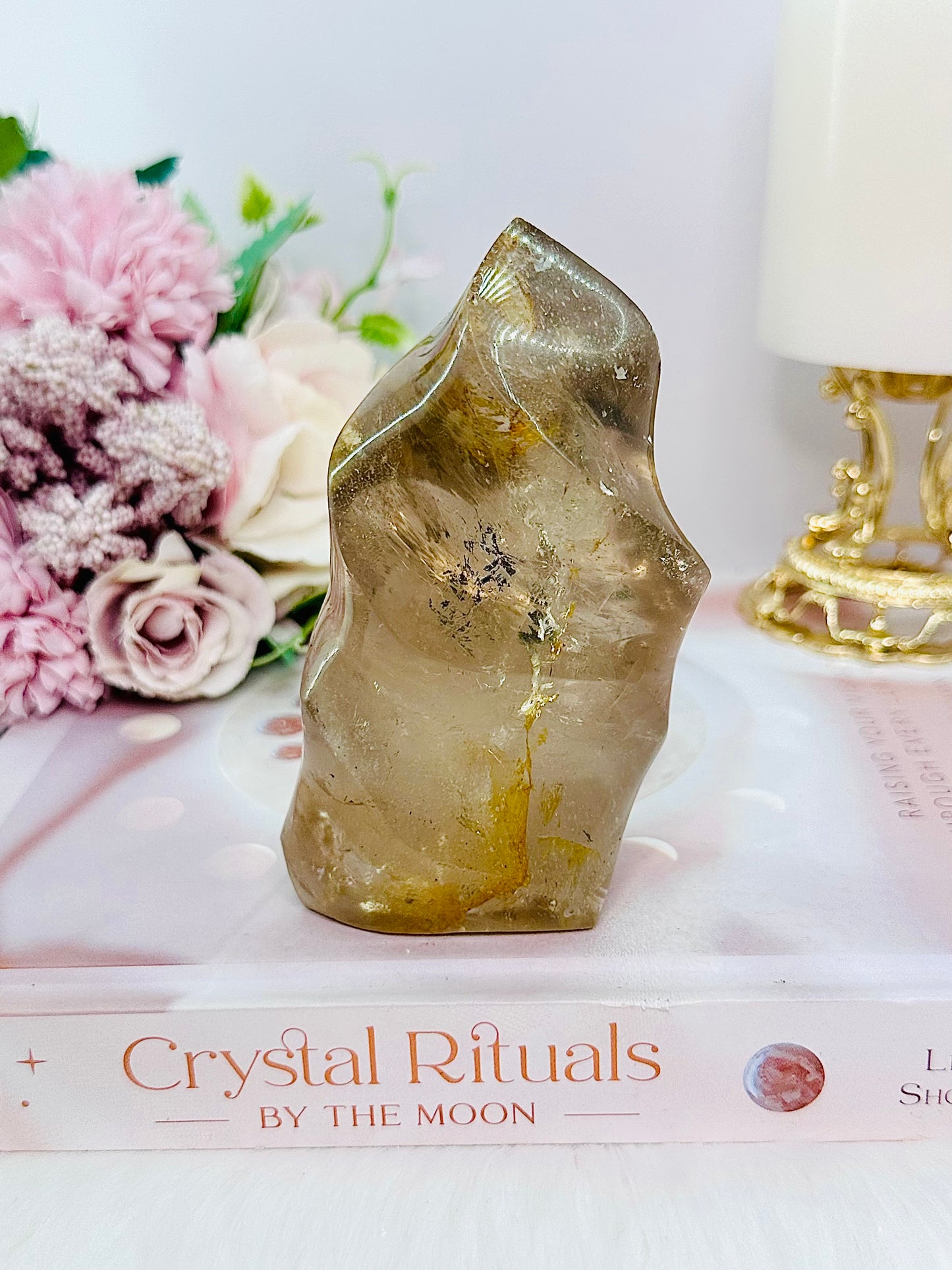 Supports Anxiety & Depression ~ Absolutely Incredible 351gram Smokey Quartz Flame From Brazil