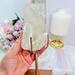 A Master Healer ~ Beautiful Large Chunky 20cm 607gram Clear Quartz Point On Rose Gold Stand From Brazil