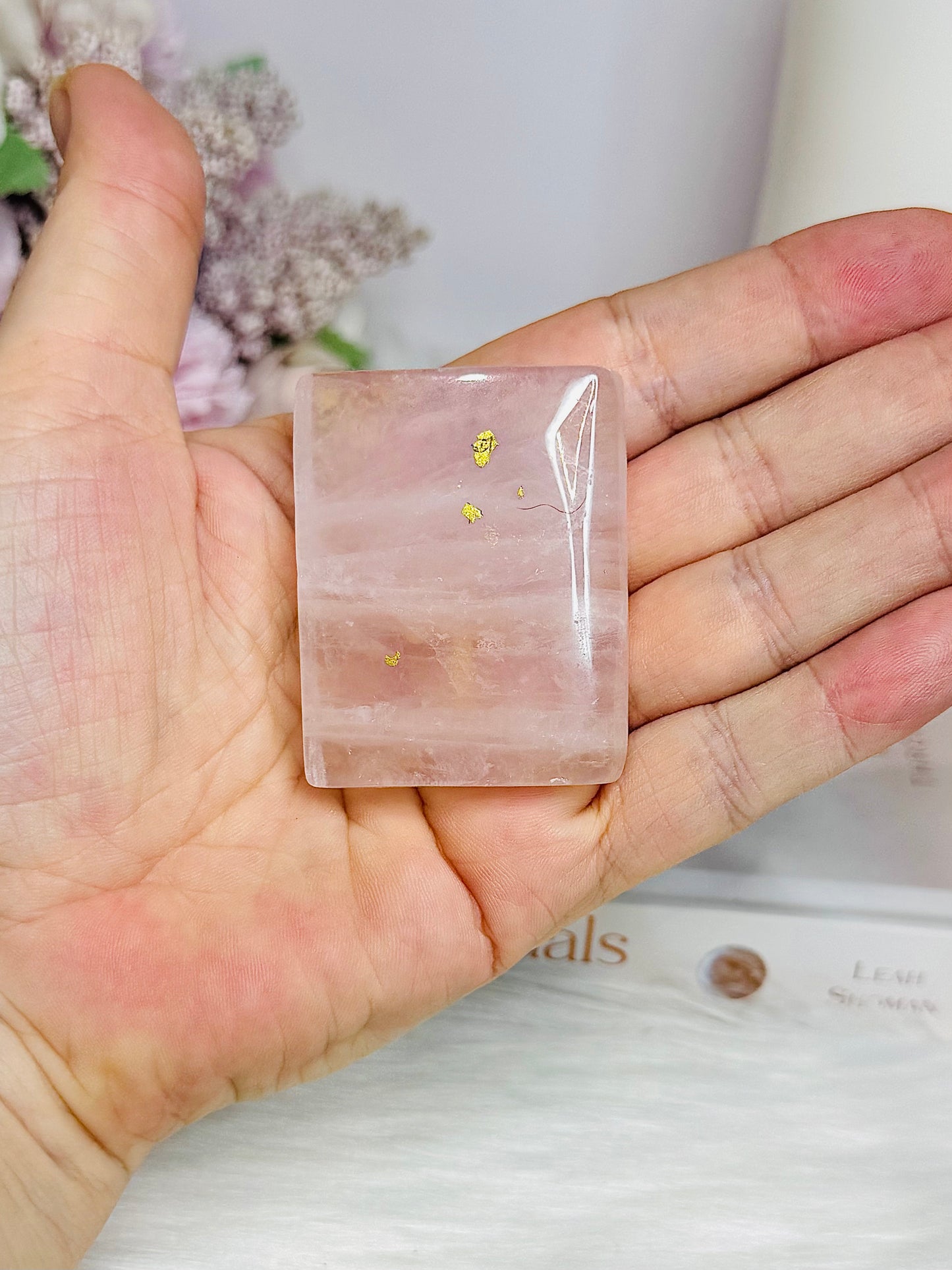 Rose Quartz Carved Holy Bible