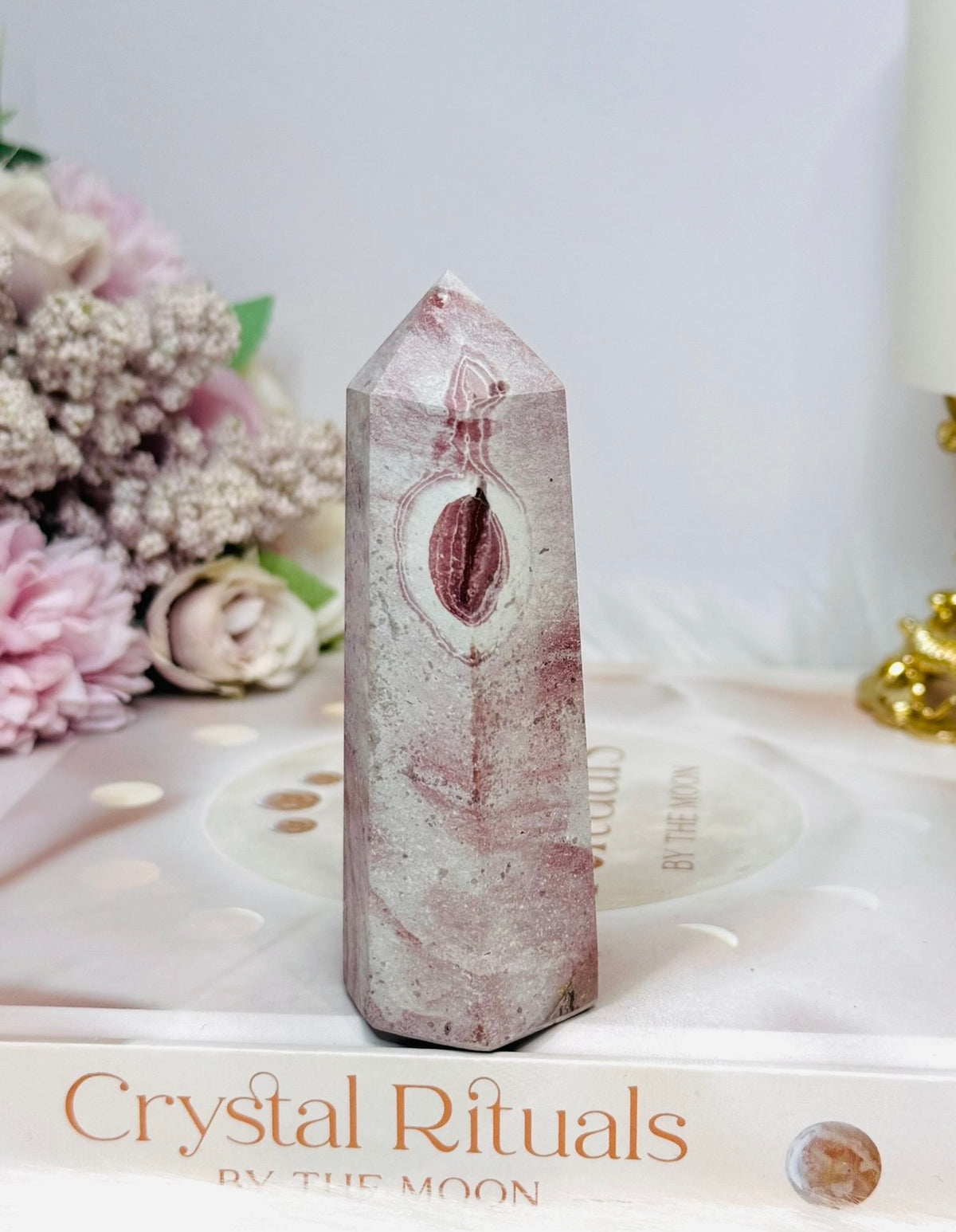 Pink Jasper Tower 9cm
