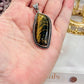 Natural Tigers Eye Pendant In Gift Bag