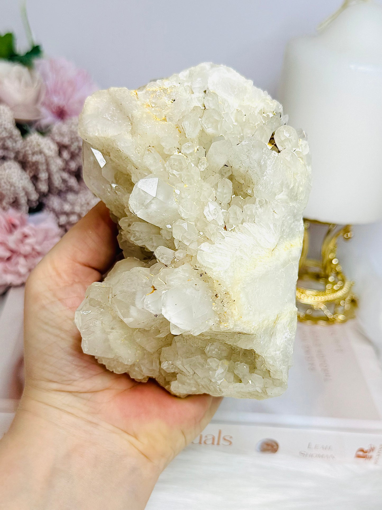 Large Clear Quartz Natural Cluster 727g 11cm