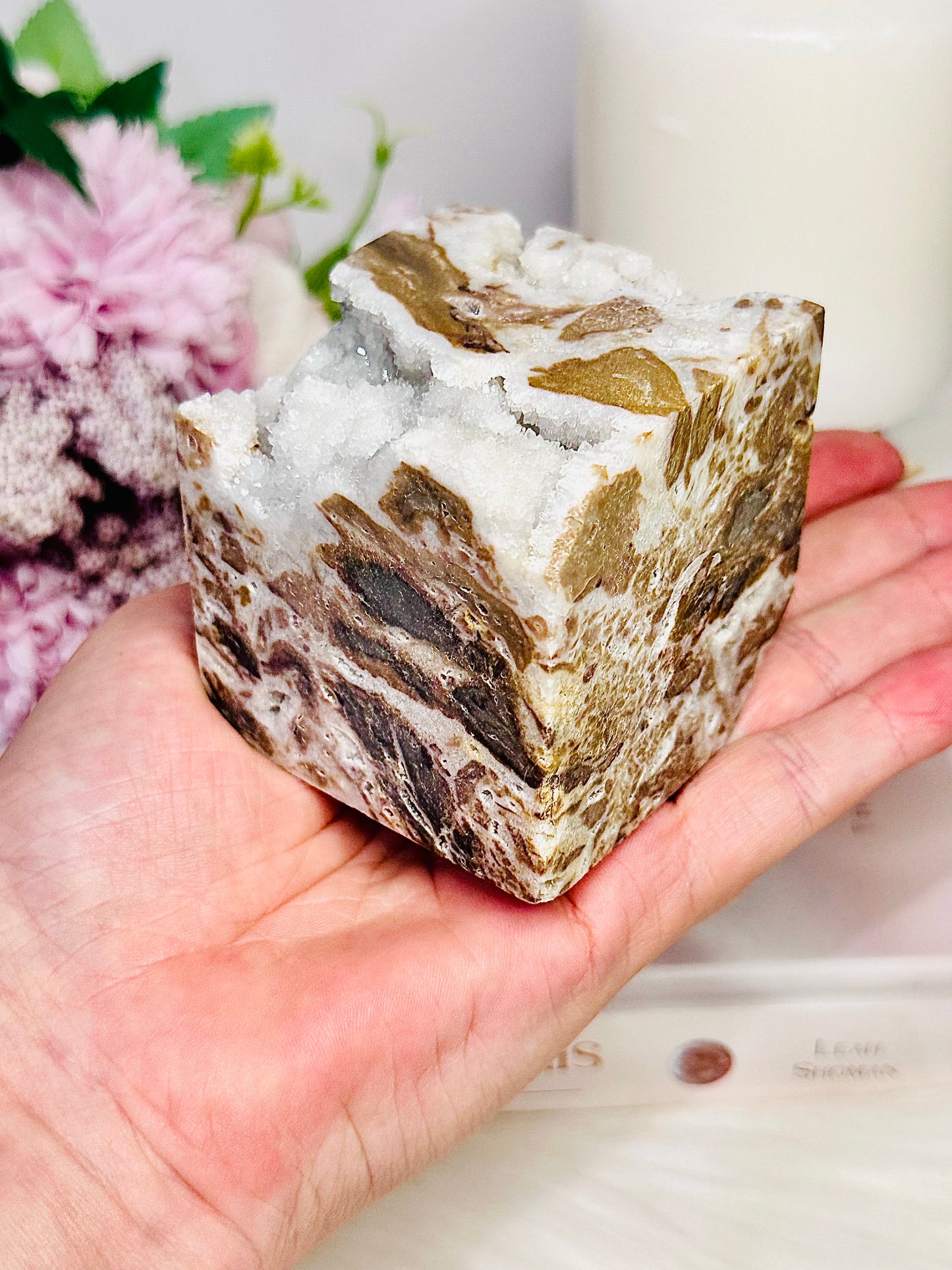 Incredibly Gorgeous Large 477gram Druzy Sphalerite Cube