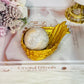 Precious Pink Amethyst Sphere in Gold Wings Holder 325grams