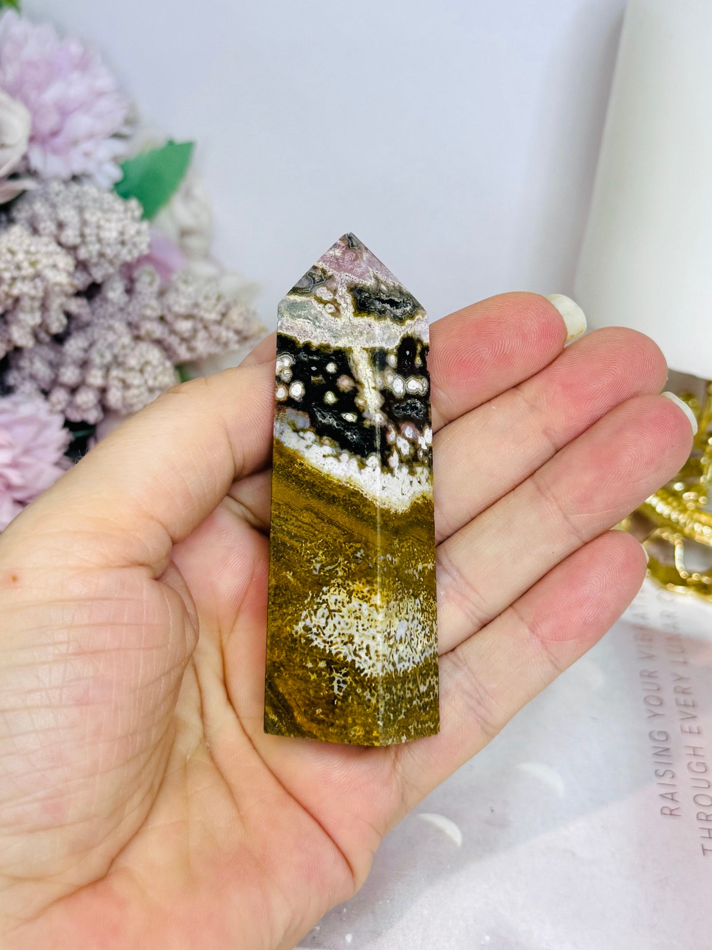Orbicular Ocean Jasper Tower 8.5cm