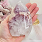 Incredible Large Chunky 12cm Druzy Pink Amethyst Freeform | Flame From Brazil