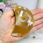 Flower Agate Carved Moon (with imperfection) 9cm
