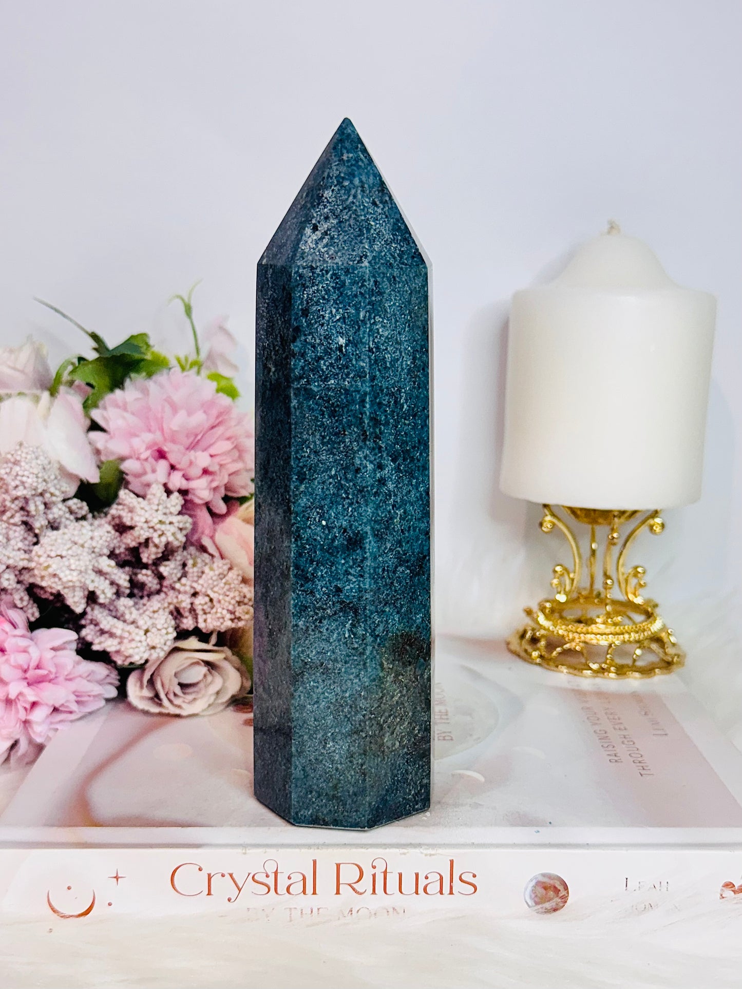 The Most Absolutely Incredible Large 18cm 997gram Ruby Kyanite Hexagon Carved Generator | Tower Simply Stunning (UV Reactive)