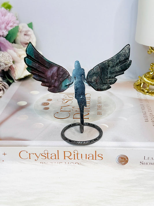 Ocean Jasper X Dragons Blood Angel Wings 9cm