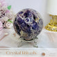 Large Chevron Amethyst Sphere on Stand 607g