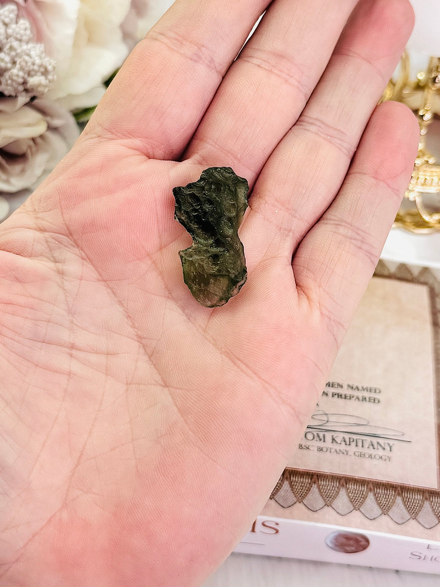 Out Of This World!!! Incredible Rare Moldavite Tektite 2grams with Certificate of Authenticity