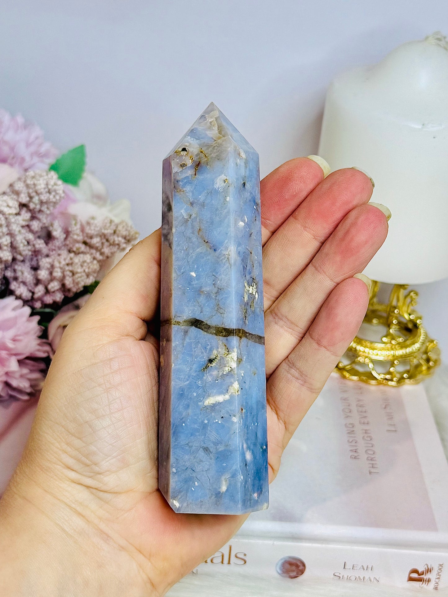Large Blue Owyhee Opal Tower 13cm 249g