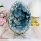 Huge Deep Blue Celestite Cluster Egg On Stand 1.8KG