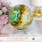 Huge Natural Glorious Variscite Sphere On Stand 802grams