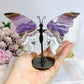 Crazy Lace Amethyst Butterfly Wings on Stand 11cm