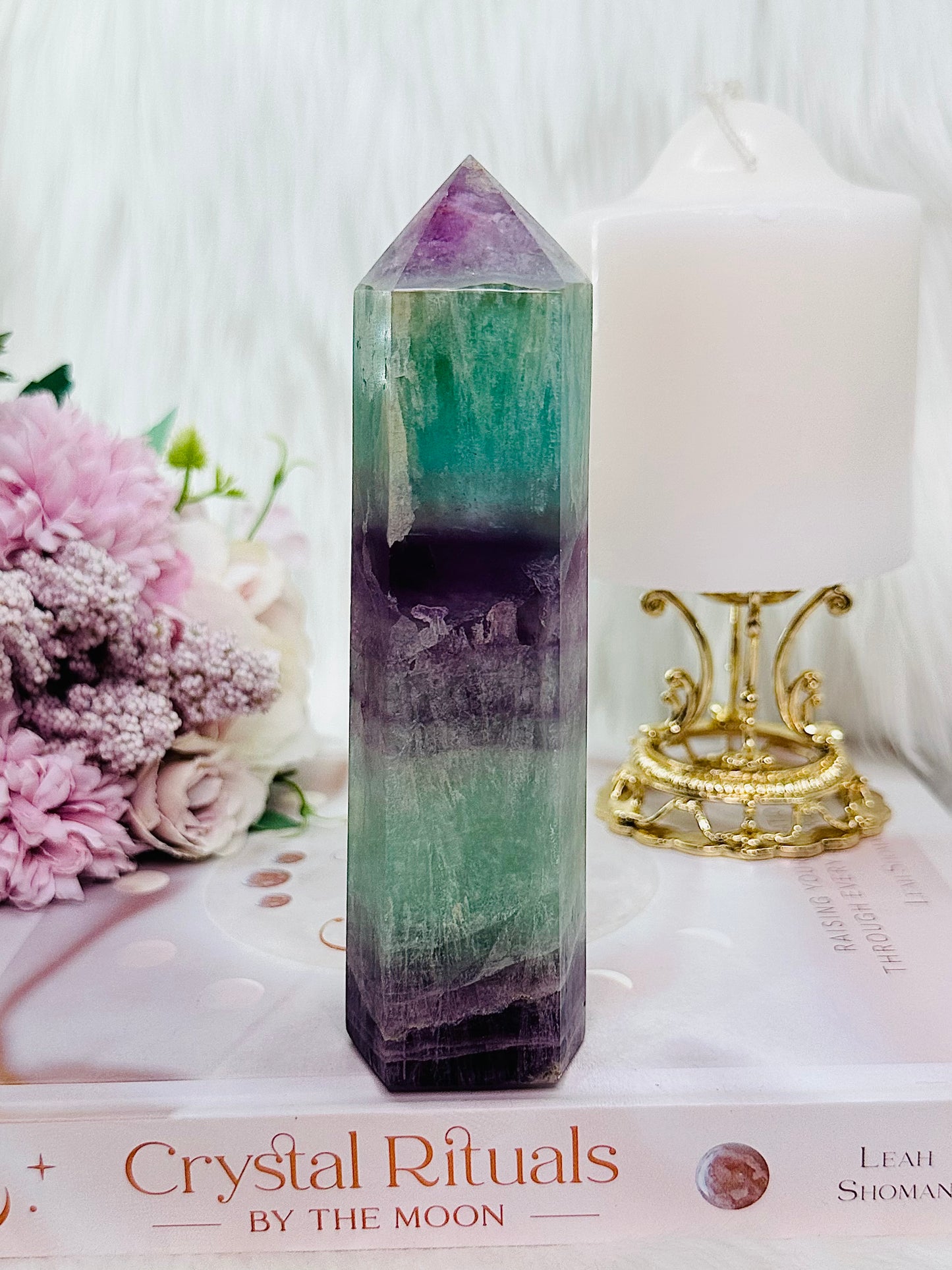 Promotes Peace Of Mind ~ Stunning Fluorite Tower with Rainbows 14.5cm