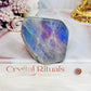 Natural Labradorite Polished Freeform With Gorgeous Pink Purple & Blue Flash 7cm