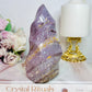Large Purple Ocean Jasper Carved Flame 540g