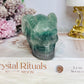 Fluorite Skull with Ram Horns 7.5cm 415g